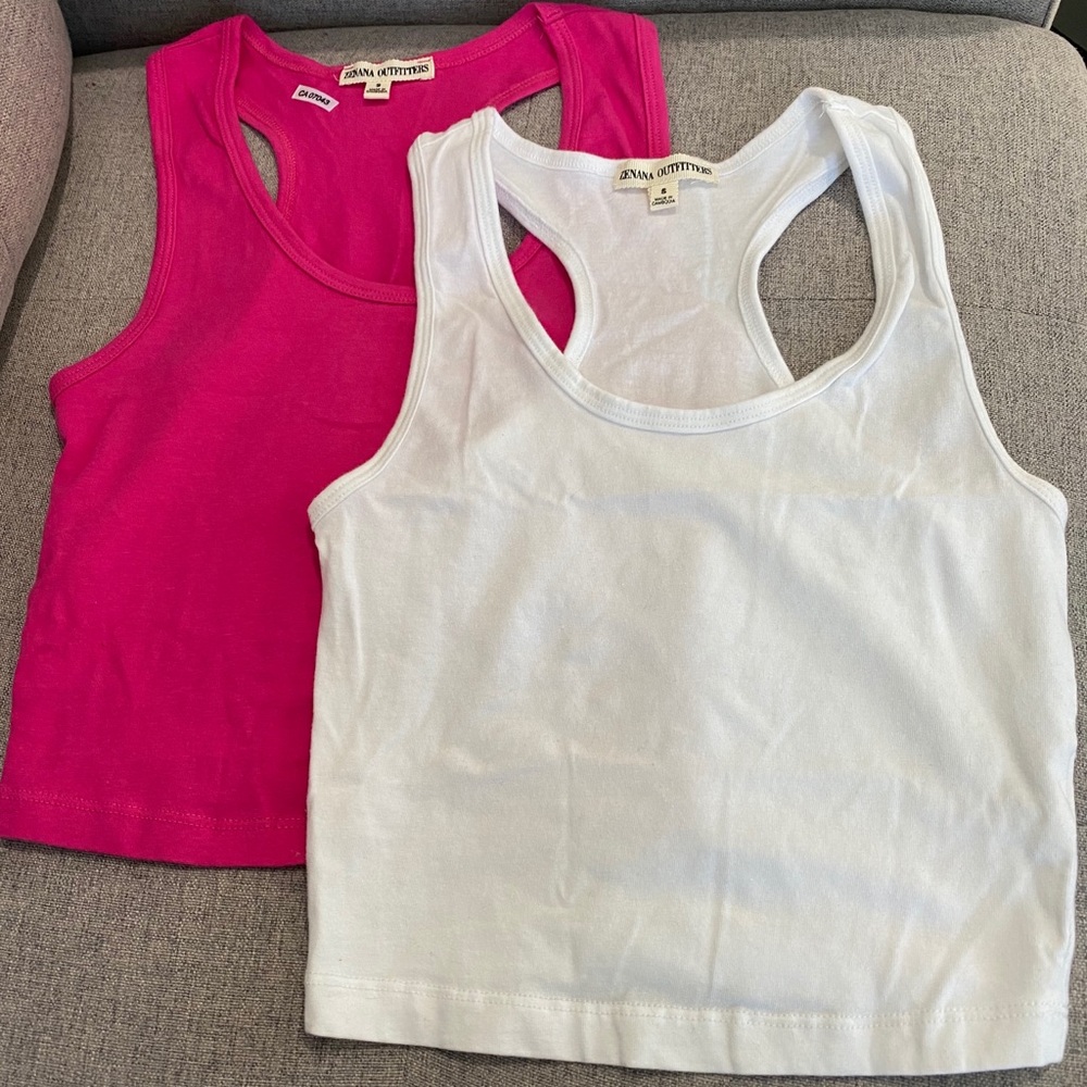 2 Zenana Outfitters Crop Tanks